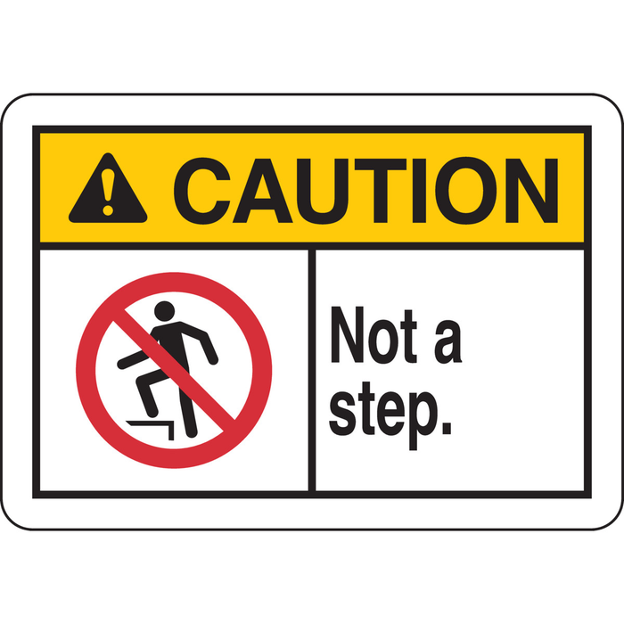 Brady 144728 B555 7X10 ANSI BLK YEL RED/WHT NT A STEP