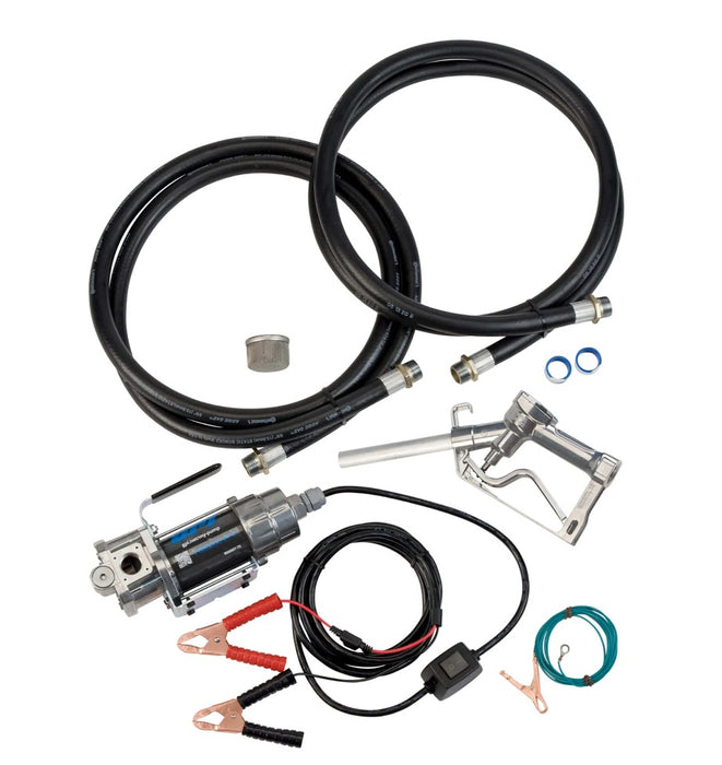 GPI (504) 147000-01 GPI 8 GPM 12V Portable Fuel Transfer Pump, MODEL G8P-012-MU (Pump & Manual Shut-off Unleaded Nozzle)