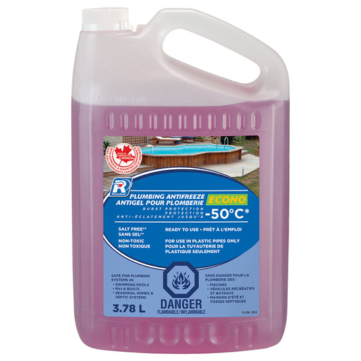 Recochem 15-334X52 Recochem - Econo Ready-to-Use Plumbing Antifreeze, -50°C, 3.78 L