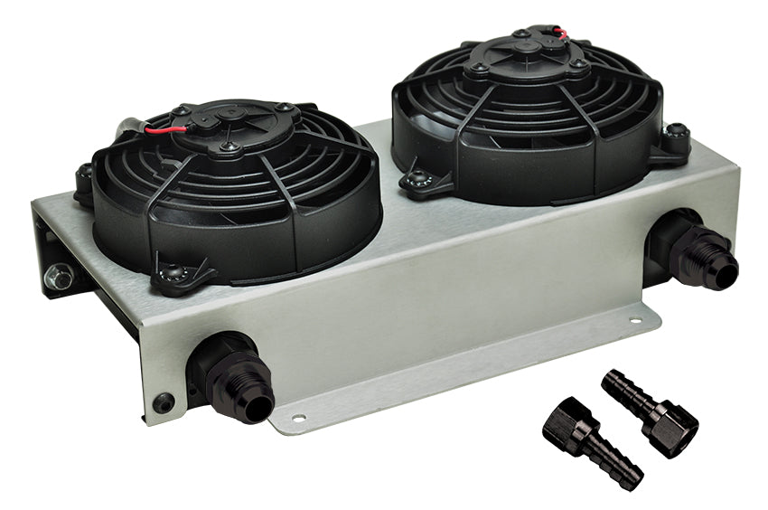 Derale Performance (711) 15845 19 Row Hyper-Cool Dual Cool Remote Fluid Cooler, -10AN