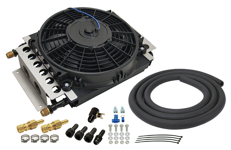 Derale Performance (711) 15900 16 Pass Electra-Cool Remote Transmission Cooler Kit, -8AN Inlets