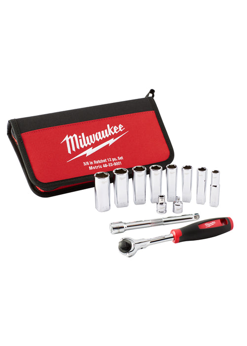 Milwaukee (366) 48-22-9001 TRADESMAN RATCHET SET - METRIC