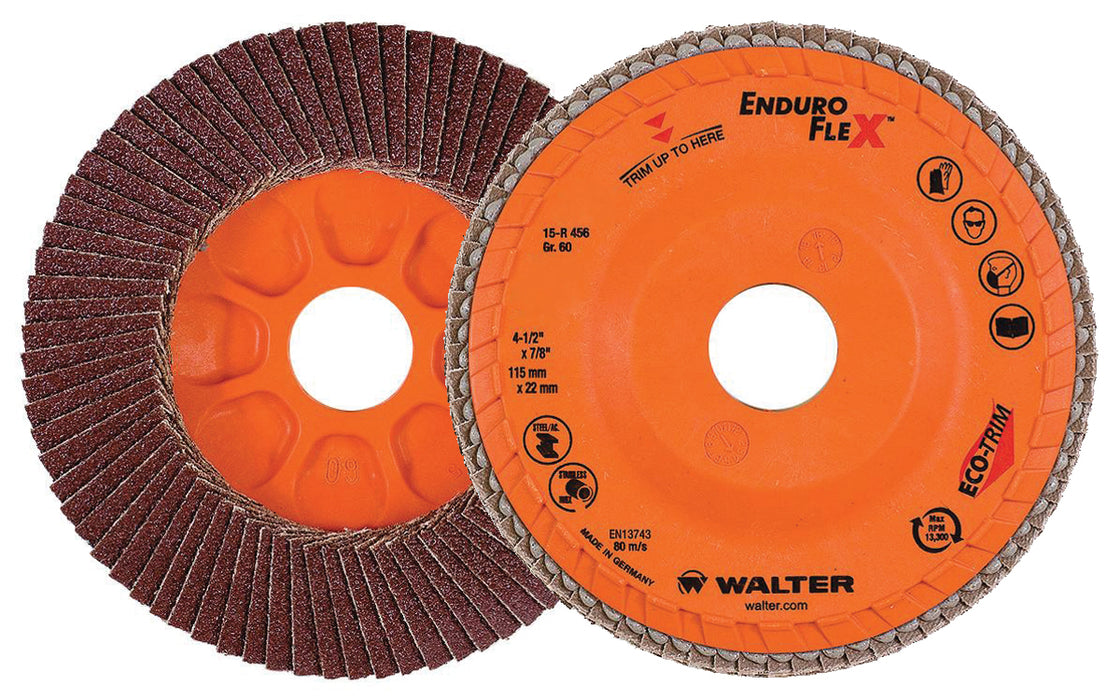 Walter 15R456 4-1/2" X 7/8" GR60 ENDURO-FLEX™ BLENDING DISC MAX RPM 13,300 PK10