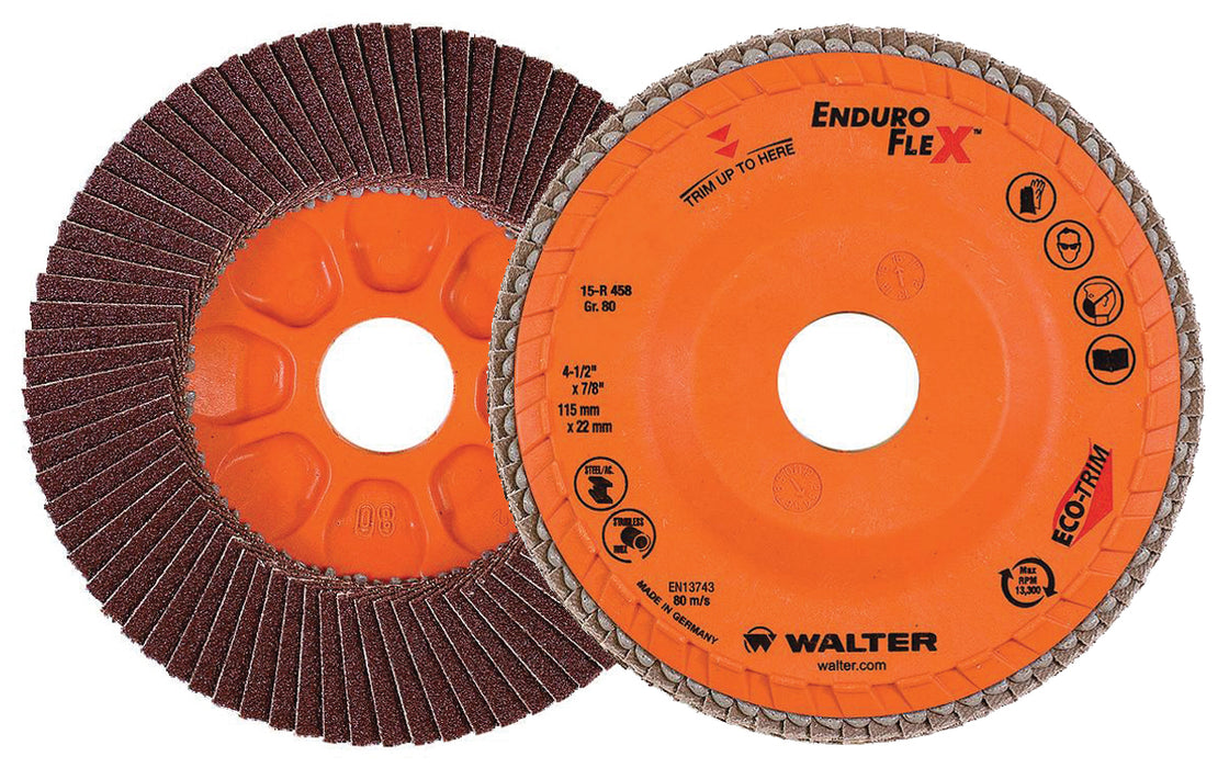 Walter (365) 15R458 4-1/2" X 7/8" GR80 ENDURO-FLEX™ BLENDING DISC MAX RPM 13,300 PK10