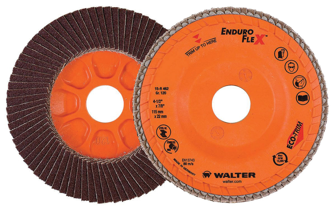 Walter (365) 15R462 4-1/2" X 7/8" GR120 ENDURO-FLEX™ BLENDING DISC MAX RPM 13,300 PK10
