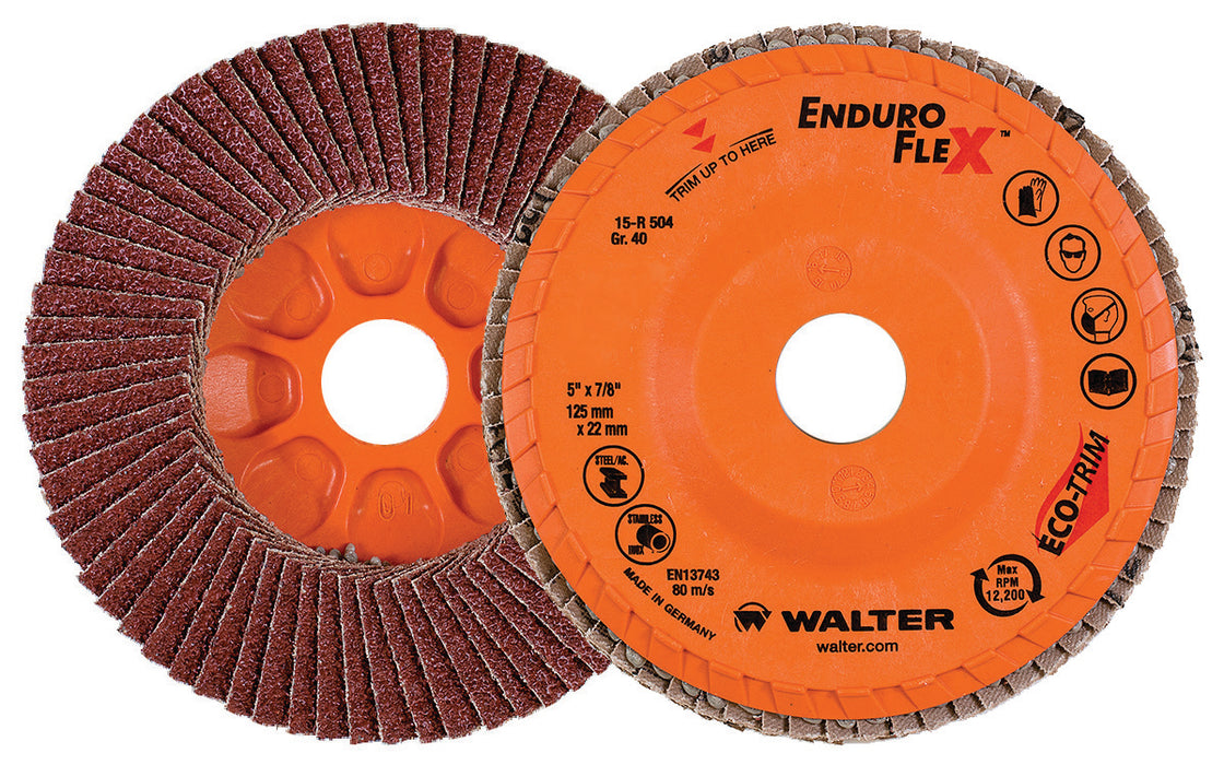 Walter 15R504 5" X 7/8" GR40 ENDURO-FLEX™ BLENDING DISC MAX RPM 12,200 PK10