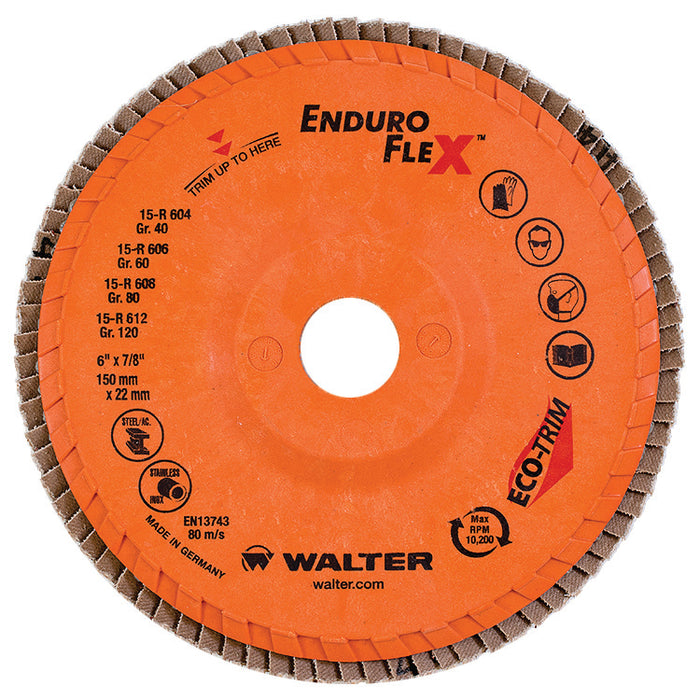 Walter (365) 15R608 6" X 7/8" GR80 ENDURO-FLEX™ BLENDING DISC MAX RPM 10,200 PK10