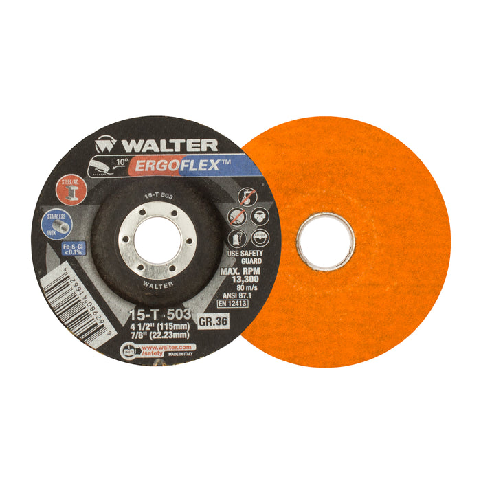 Walter 15T503 ERGOFLEX™ BLENDING DISC MAX RPM 12,000 5" X 7/8" GR36 PK 25