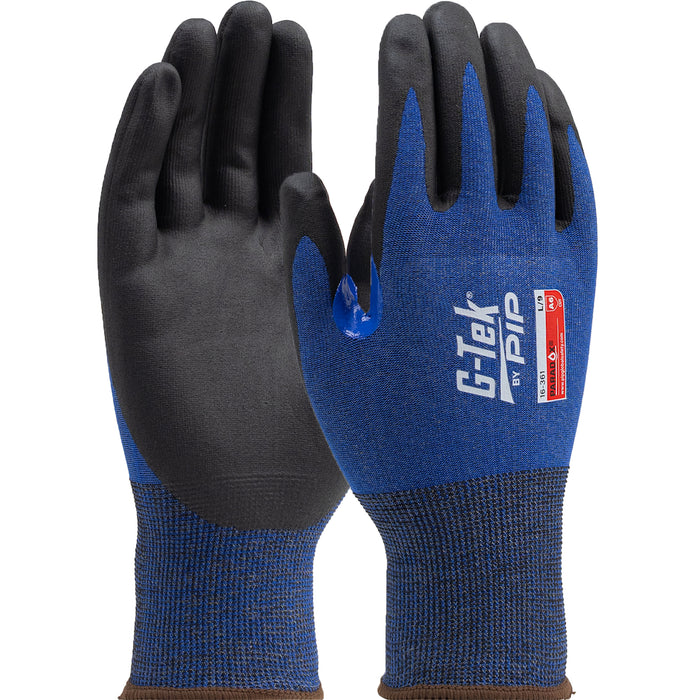 PIP Canada (449) 16-361/L G-Tek® Paradox™ Size- L Seamless Knit Polykor® Blended Glove With Foam Nitrile Coated Grip On Palm & Fingers With Reinforced Thumb Crotch - 21 Gauge - Touchscreen Compatible, 12 pack
