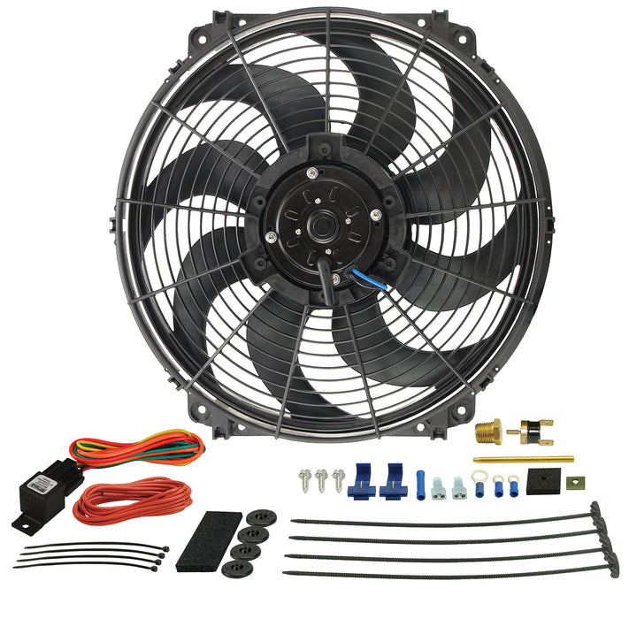 Derale Performance 16016 16" Tornado Electric Fan & 180°F Dual Probe Fan Controller Kit