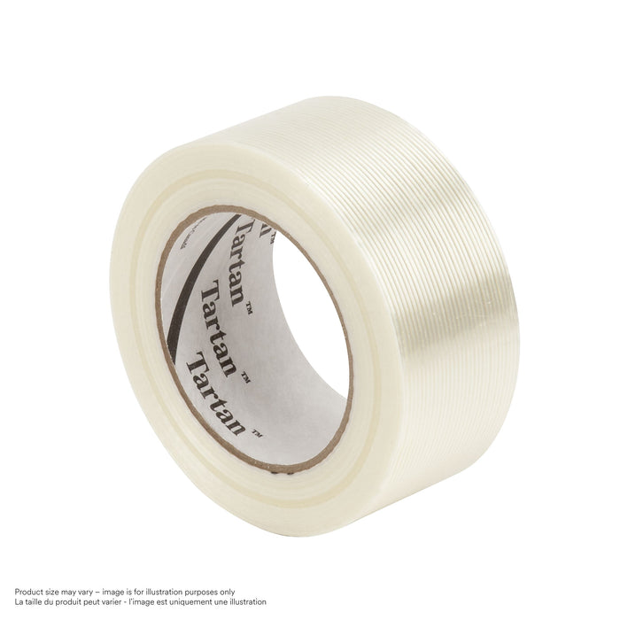 3M 8934-12X55 3M™ Tartan™ Filament Tape, 8934, clear, 0.47 in x 60.14 yd (12 mm x 55 m), Colour: Transparent, 3M Stock No. 7100009809