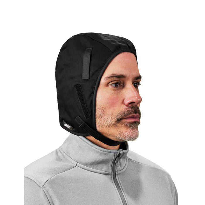 Ergodyne (494) 16850 N-Ferno 6850 Winter Hard Hat Liner - 2-Layer, Fleece-Lined, Cotton Shell, Reg-Length, Black, Regular