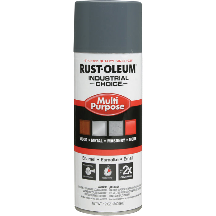 Rust-Oleum (210) 1686830V Industrial Choice® 1600 System Multi-Purpose Enamel Spray Paint - Gloss Grey - 12 oz