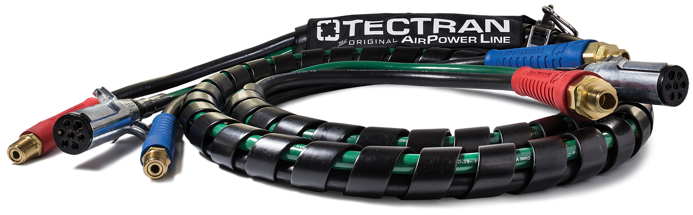 Tectran 1691357 AIRPOWER LINE 13.5FT - 3 IN 1 JUMPER HOSES & ABS CABLE, BLACK