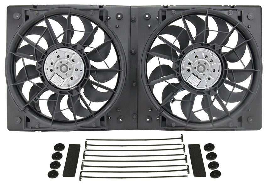 Derale Performance 16928 High Output Dual 12" Electric RAD Fan/Plastic Shroud Kit