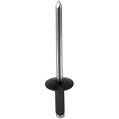 Geno Industries (112) 17006 25 Pack - BLACK ALUMINUM RIVET 5/32 DIA. 1/4-3/8 GRIP