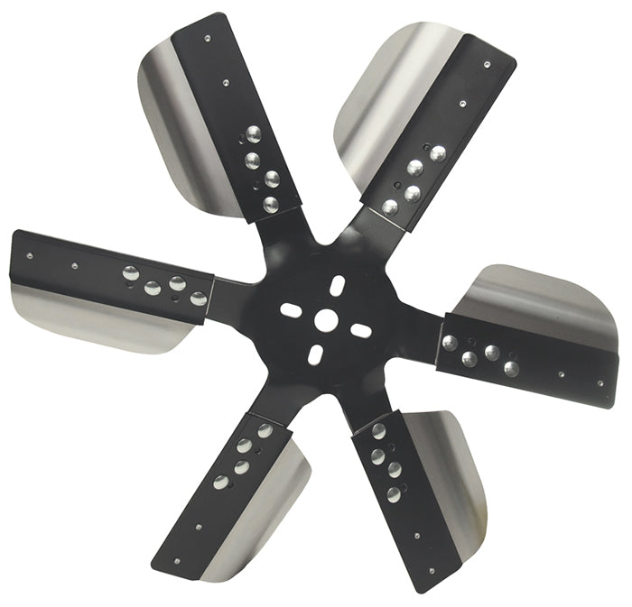 Derale Performance 17017 17" Heavy Duty Stainless Steel Standard Rotation Flex Fan, Black Hub