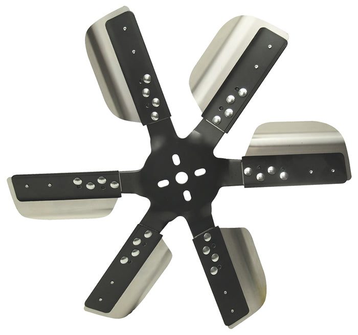 Derale Performance (711) 17018 18" Heavy Duty Stainless Steel Standard Rotation Flex Fan, Black Hub