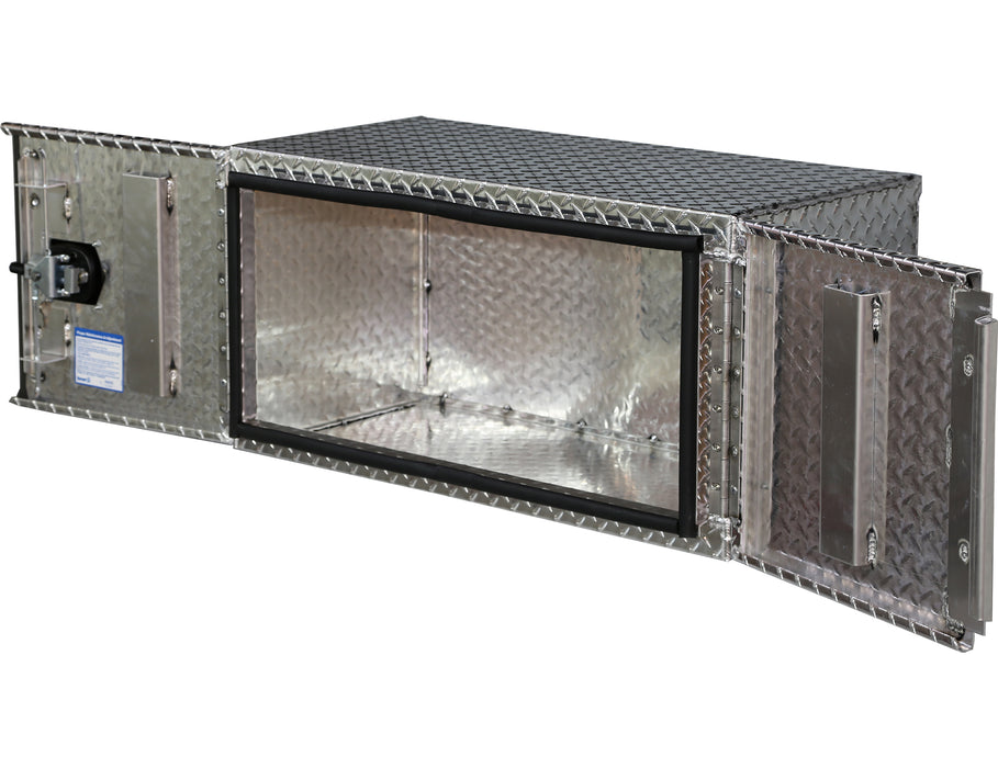 Buyers Products (577) 1702240 24x24x48 Inch Diamond Tread Aluminum Underbody Truck Box w/ Barn Door