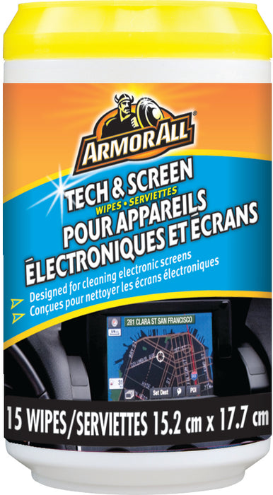Armor All/STP 17225 AA Tech & Screen Wipes 2/15 ct