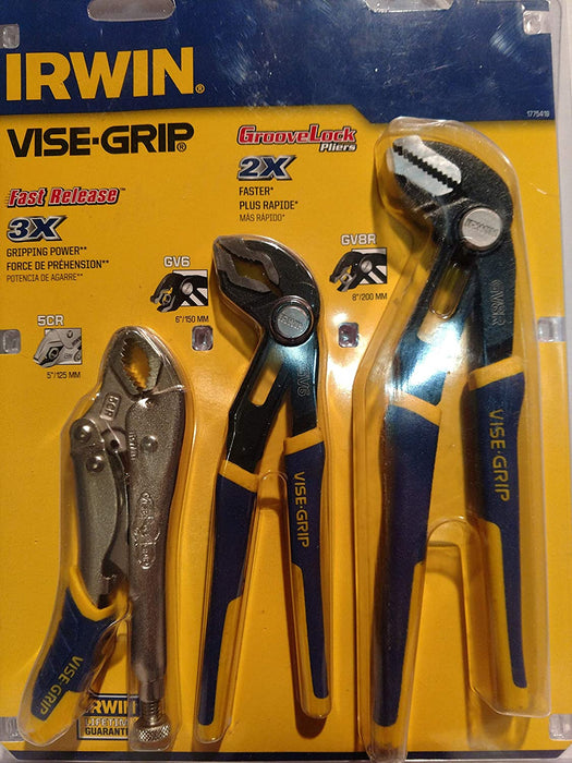 Irwin (928) 1775419 VISE GRIP-3PC PLIER SET