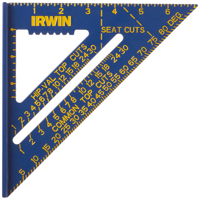 Irwin (928) 1794463 IRWIN Hi-Contrast Aluminum Rafter Framing Square, 7-Inch (1794463)