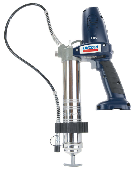 Lincoln (502) 1800-NB Lincoln Industrial 1800-NB PoweLuber 18 Volt Cordless Grease Gun, Ni-Cad, Max Operating Pressure 7500 PSI, No Battery Included