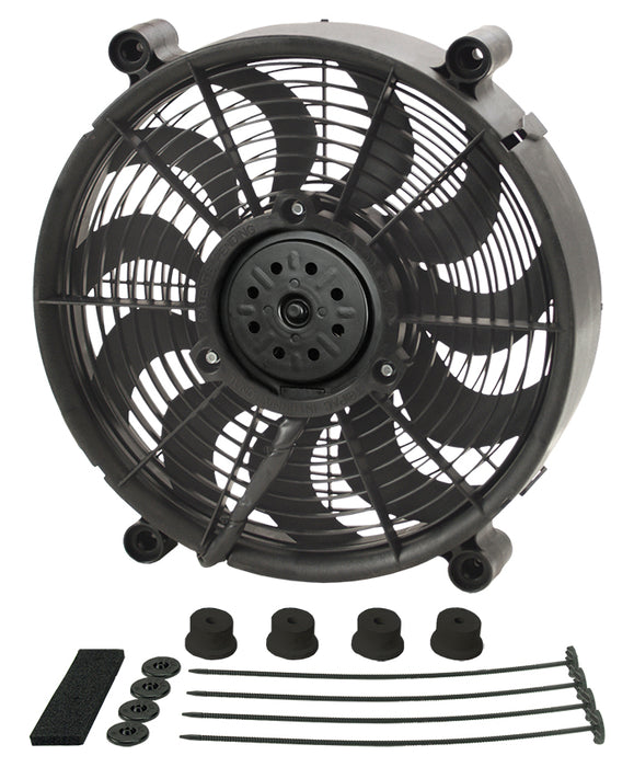 Derale Performance (711) 18212 12" High Output Single RAD Pusher/Puller Fan with Standard Mount Kit