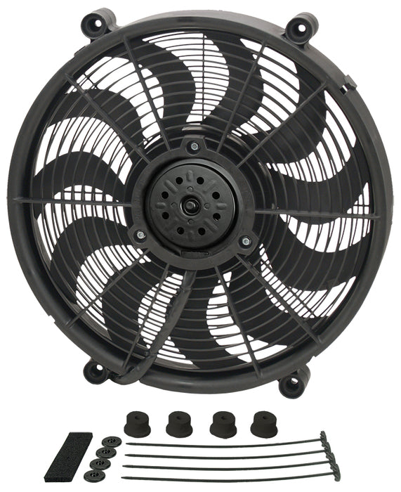 Derale Performance 18217 17" High Output Single RAD Pusher/Puller Fan with Standard Mount Kit