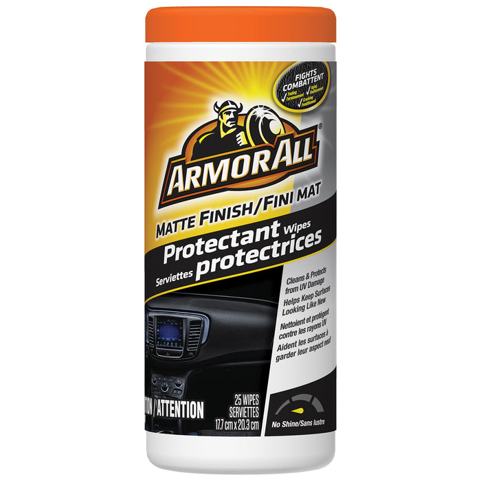 Armor All/STP (801) 18253 AA Matte Finish Protectant Wipes 6/25 ct