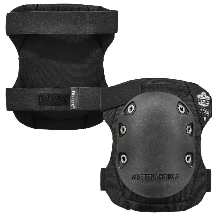 Ergodyne (494) 18336 ProFlex 335HL Slip Resistant Knee Pads - Rubber Cap, Hook & Loop, Black Cap