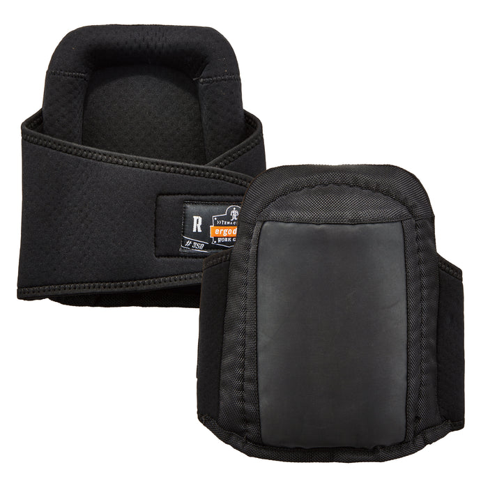 Ergodyne 18350 ProFlex 350 Gel Foam Knee Pads - Long Soft Cap, Black