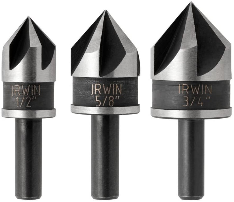 Irwin (928) 1877720 1877720 - DRL BIT CNTRSINK 82' BLK OX 3PC SET CLAM