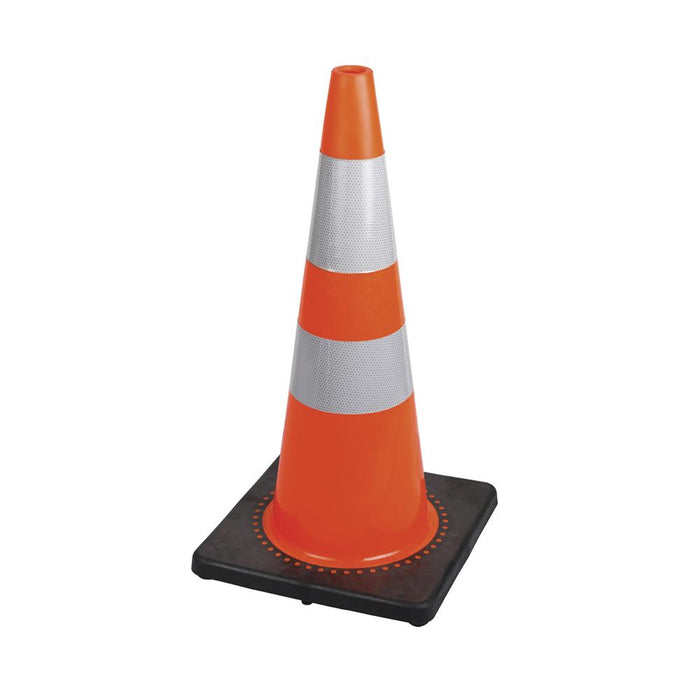 SureWerx V6200550-O/S PIONEER Premium PVC Flexible Safety Cone - 4"/10 cm & 6"/15 cm High-Luminance Bands - 28"/71 cm - Model Number 183
