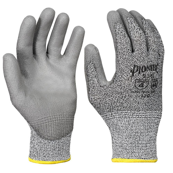 SureWerx V5011140-XL PIONEER Cut-Resistant Gloves (Pair) with Grey PU Coating - Level A4 - XL - Model Number 5361