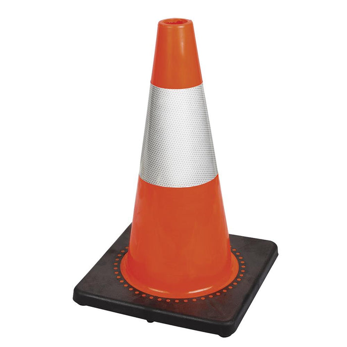 SureWerx (545) V6200350-O/S PIONEER Premium PVC Flexible Safety Cone - 6"/15 cm High-Luminance 3 Band - 18"/45 cm - Model Number 181