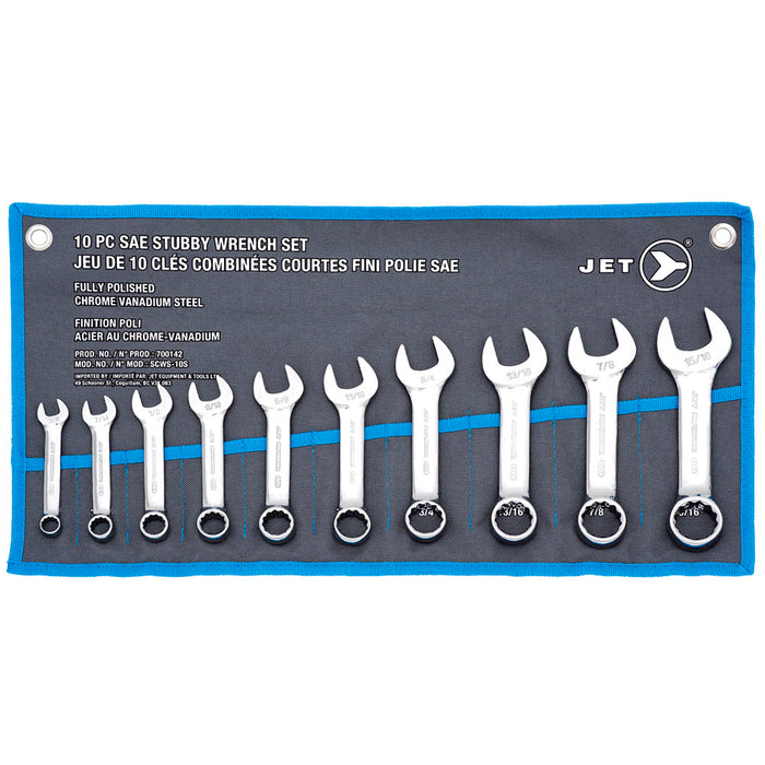 SureWerx 700142 JET Stubby Wrench Set - SAE - 10 pc - Model Number SCWS-10S