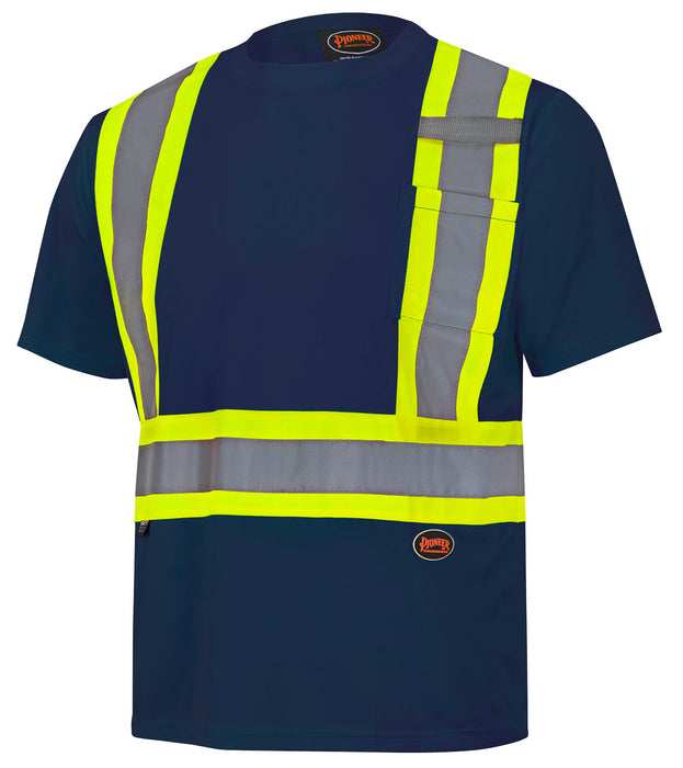 SureWerx (545) V1051180-3XL PIONEER Hi-Vis Bird's-Eye Safety T-Shirt - Navy - 3XL - Model Number 6992N