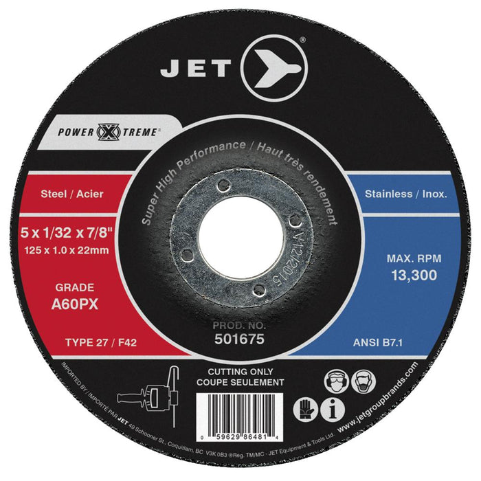 SureWerx (545) 501670 JET A60PX Power-Xtreme T27 Cut-Off Wheel - 4-1/2" x 1/32" x 7/8"