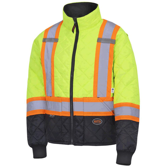 SureWerx V1170160-L PIONEER Hi-Vis Quilted Freezer Jacket - Hi-Vis Yellow/Green - L - Model Number 5016