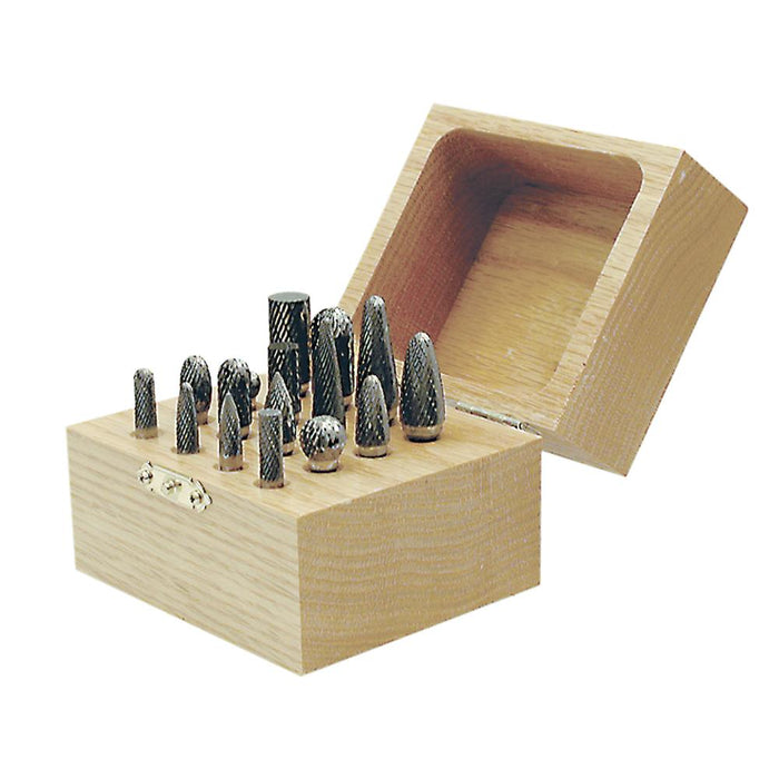 SureWerx (545) 533907 JET JET-KUT® Carbide Bur Set in Wooden Box - 16 pc - Model Number CBK-16