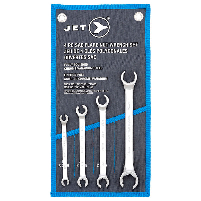 SureWerx (545) 719005 JET Flare Nut Wrench Set - SAE - 4 pc - Model Number FN-4S