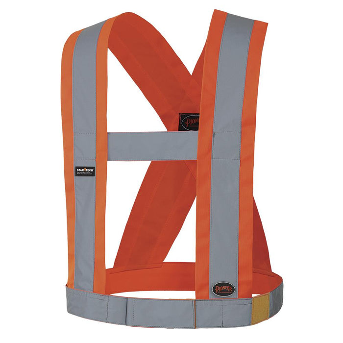 SureWerx V1040450-O/S PIONEER Hi-Vis CSA Safety Sash - Adjustable - 4"/10 cm - Hi-Vis Orange -O/S - Tall - Model Number 5491