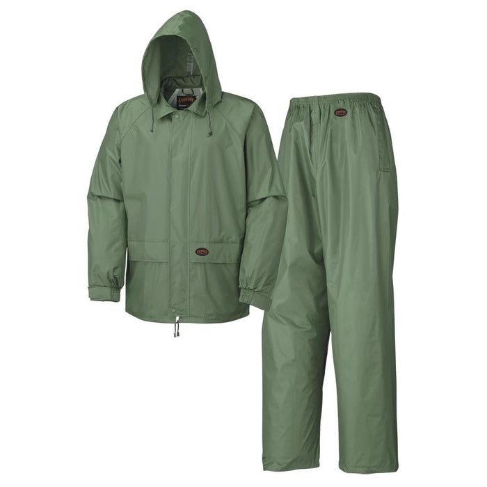 SureWerx (545) V3040140-S PIONEER Waterproof Polyester/PVC 2-Piece Rainsuit - Green - S - Model Number 583