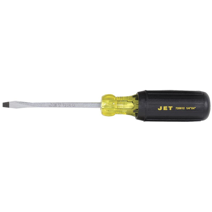 SureWerx (545) 720612 JET Slot Square Shank Cushion Grip Screwdriver - 1/4" x 4" - Model Number JKSS-4