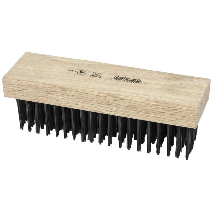 SureWerx 551120 JET Carbon Steel Hand Wire Scratch Brush - 6 Row - Straight Back - Model Number 6SB