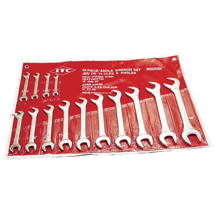 SureWerx 020222 ITC Angle Wrench Set - SAE - 60° & 15° - 14 pc - Model Number IACW-14