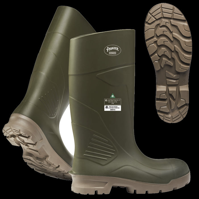 SureWerx V4240640-4 RANPRO B405FUL.GR RANPRO STEEL TOE/STEEL PLATE POLYURETHANE BOOTS - GREEN - 4