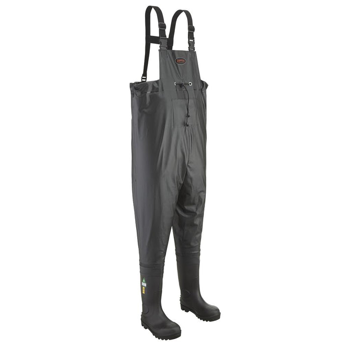 SureWerx (545) V4720470-10 PIONEER Hip Wader - Steel Toe/Plate - Black - 10 - Model Number 1043