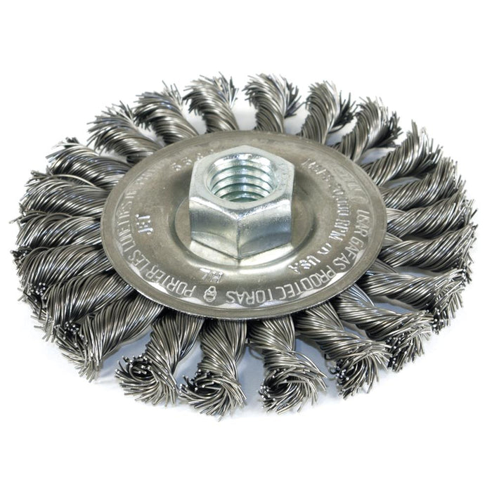 SureWerx 553327 JET 4 x 1/2 x 5/8-11NC Standard Face Knot Wire Wheel Threaded